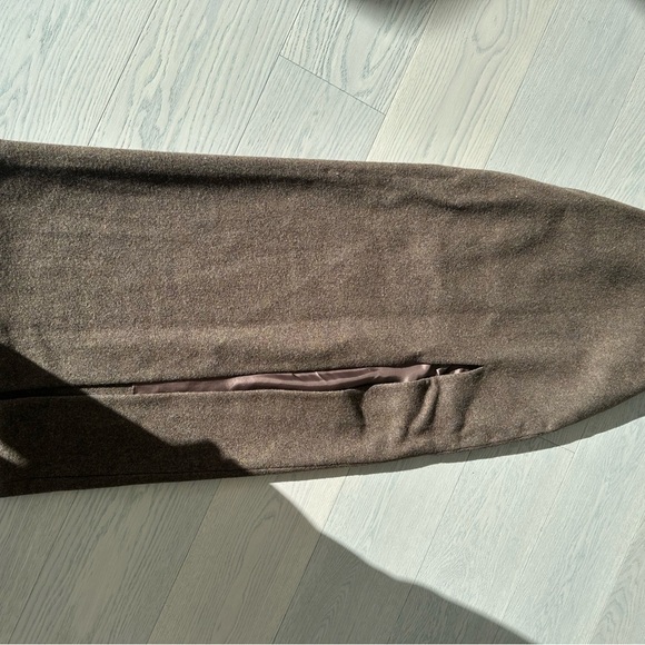 Miu Miu Brown Wool Maxi Skirt Slit - Picture 4 of 10